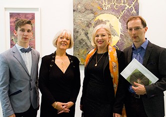 CDaly-Souce-Opening_2_-L-R-Eamonn-B-Shanahan-(Curator)-Catherine-Daly-(Artist)-Liz-O’-Donnell-(Irish-Independent-Columnist)-Gerry-(Thurles-Library)